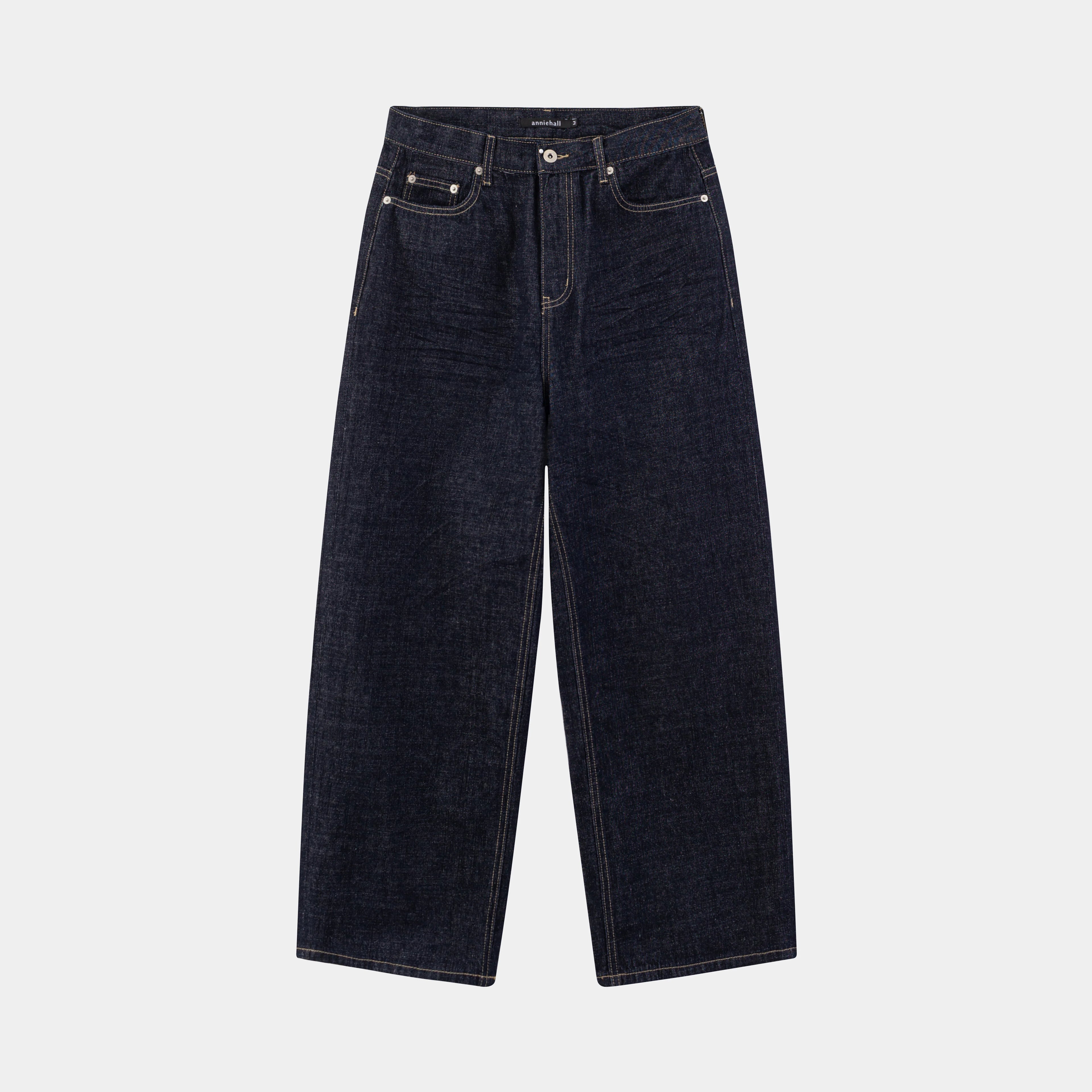 Anniehall Vintage Pleated Loose Jeans