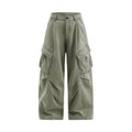 Inflation Pocket Pleated Wide Leg Pants
