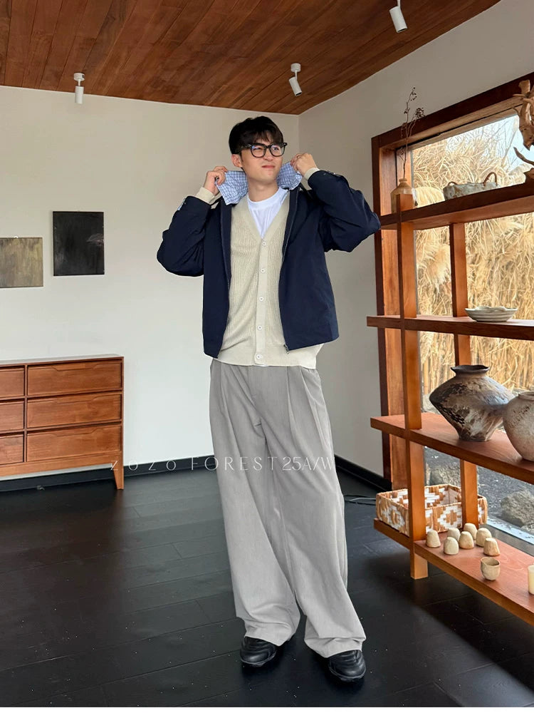 ZOZOFOREST Replacement "Old Money Plaid Splicing Jacket