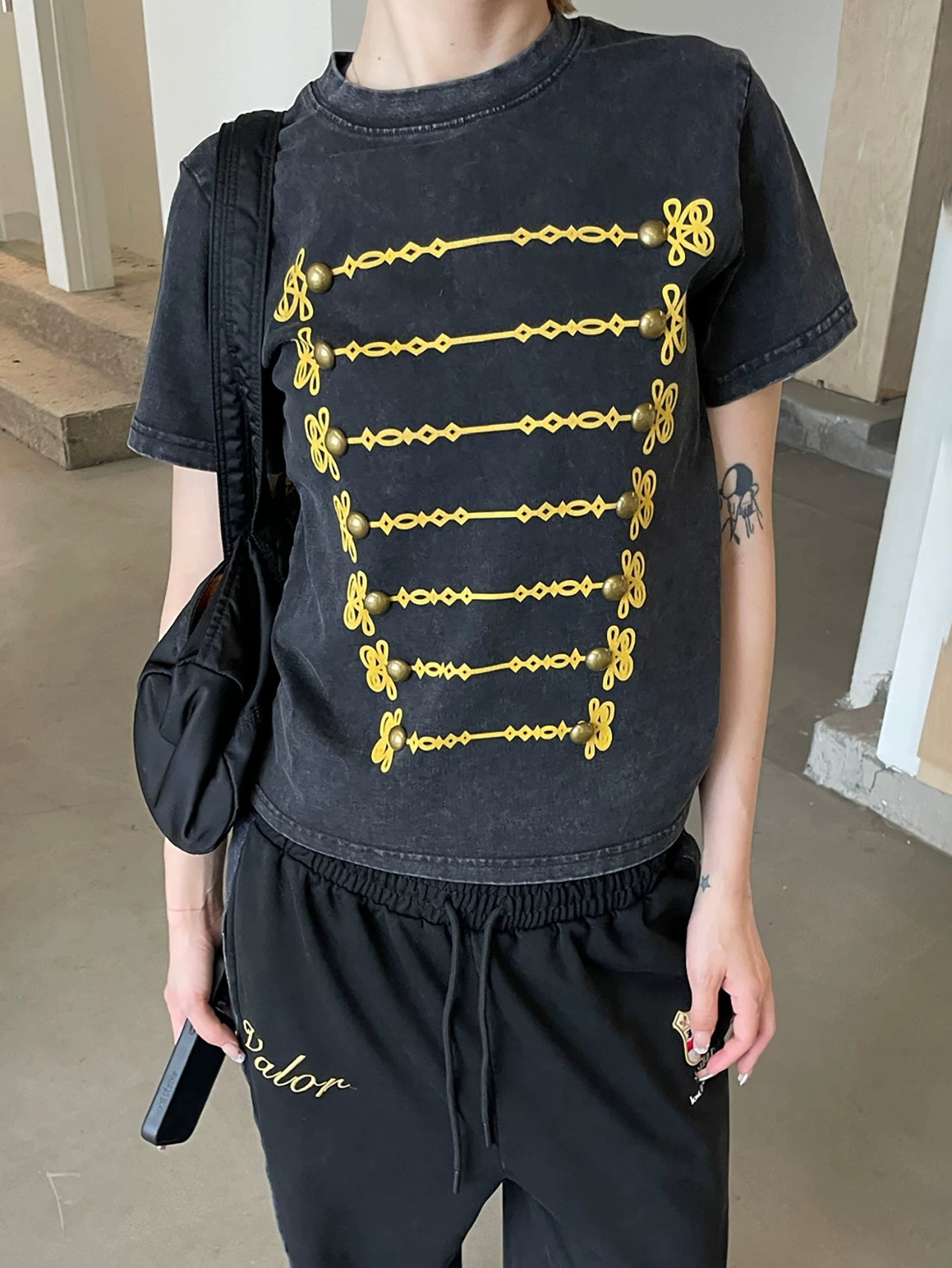 MMBBT Front Shoulder Crew Neck Short Tee
