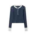 Nariele Babes Fake Two Piece Splicing Long Sleeve