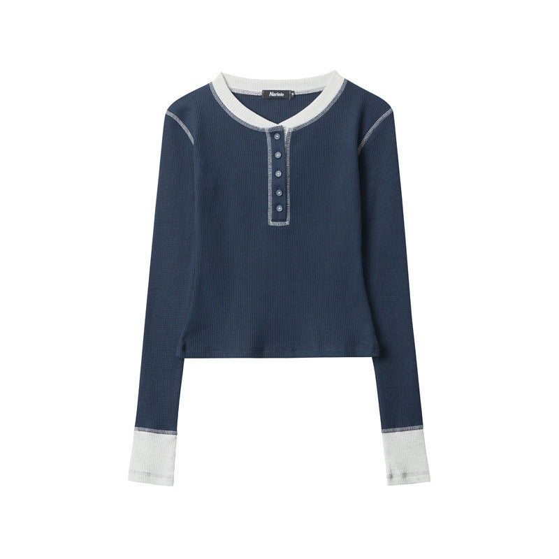 Nariele Babes Fake Two Piece Splicing Long Sleeve