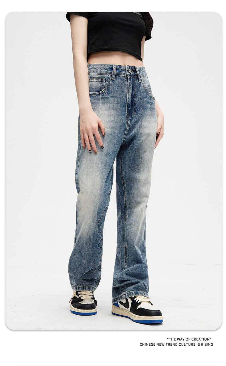 11KN Slim-fit Simple Loose Casual Jeans