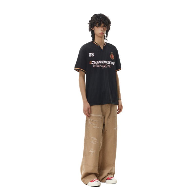 BTSG Vintage Straight Loose Wide Leg Casual Pants