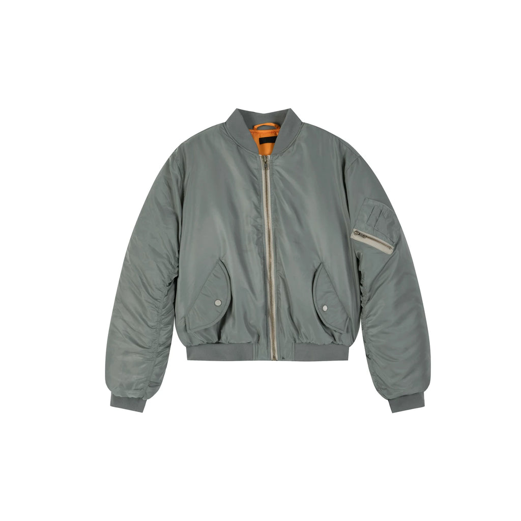 PLUS NO LOGO 25AW MA1 short and wide cotton bomber jacket