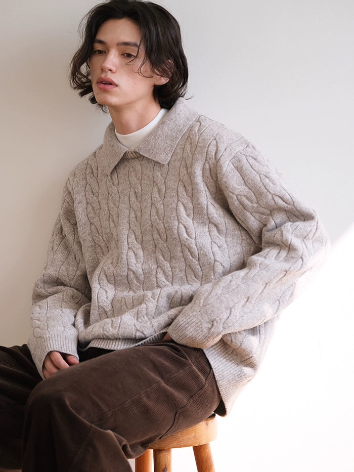 CARPEM Anti-pilling Fake Two-piece Twist Sweater