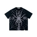 AVENUESON Two-color Spider Full of Chinese Characters Tee
