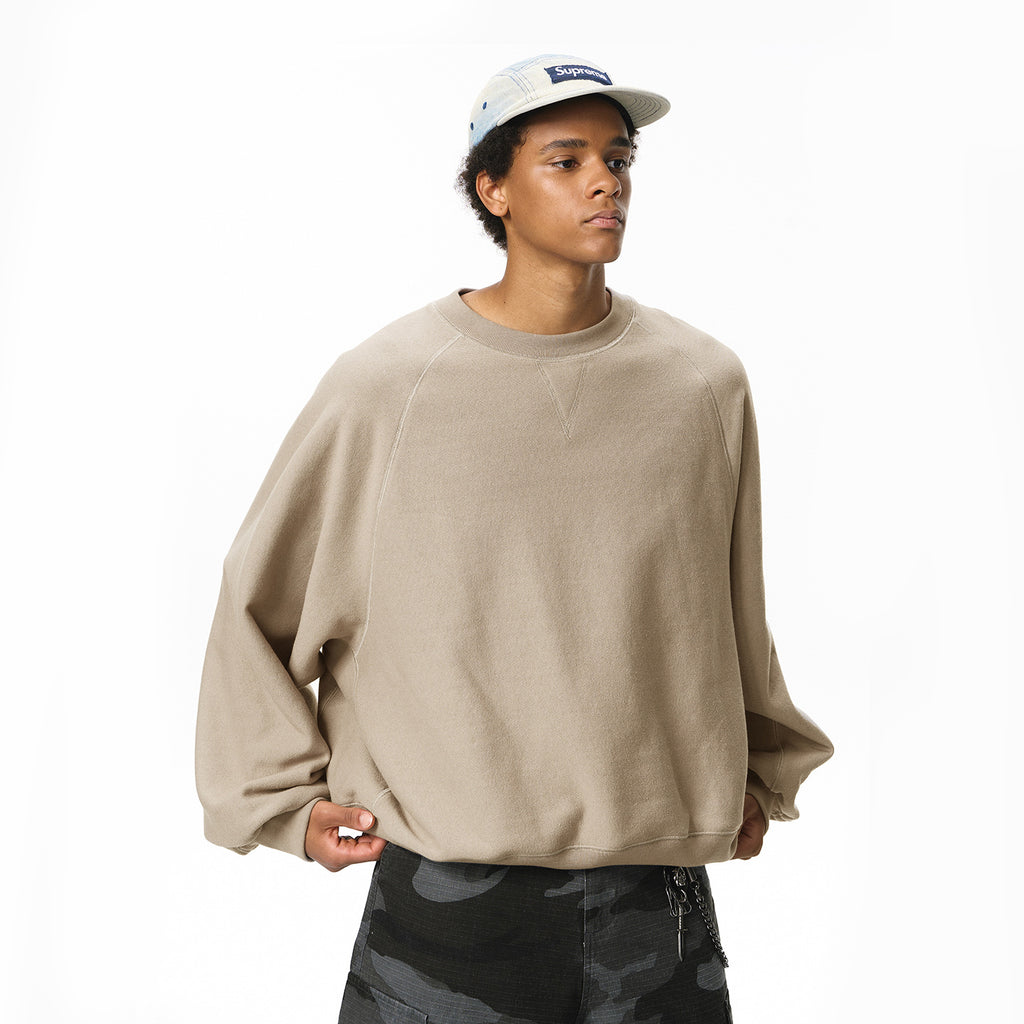 Inflation Lazy Crew Neck Fleece Sweater