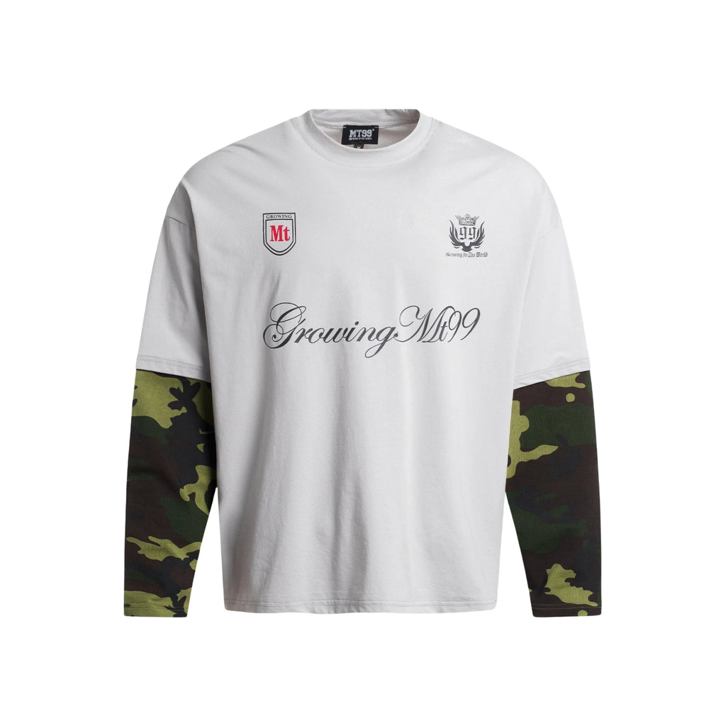 MT99 Fake Two-piece Camouflage Splicing Long Sleeve