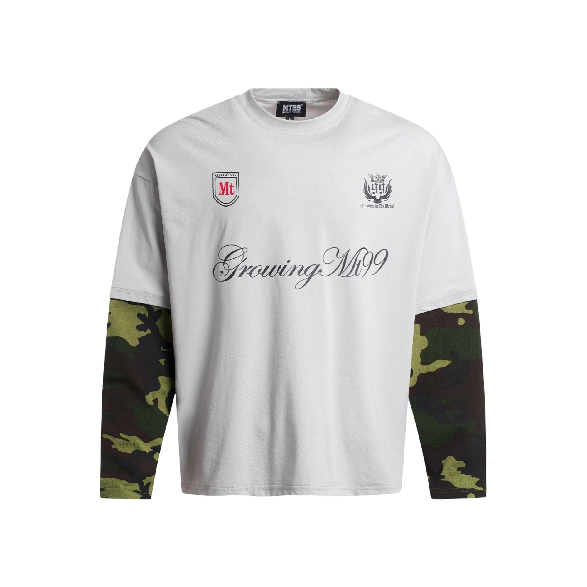 MT99 Fake Two-piece Camouflage Splicing Long Sleeve