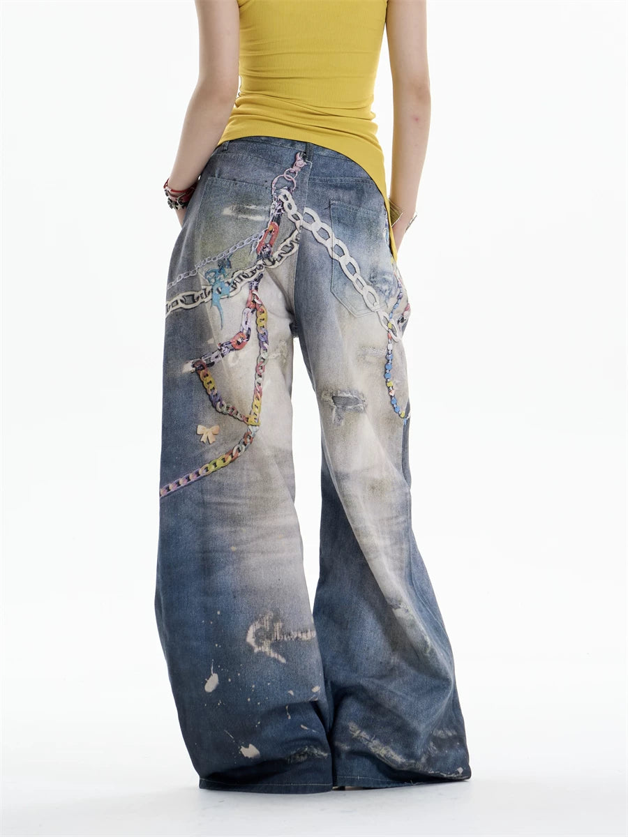 ONLPP Cartoon Chain Print Jeans