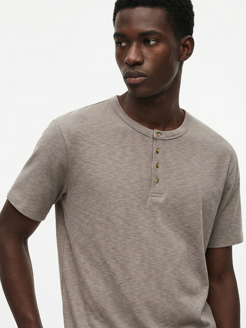 Inflation Old Money Henry Collar Short Sleeve T-Shirt