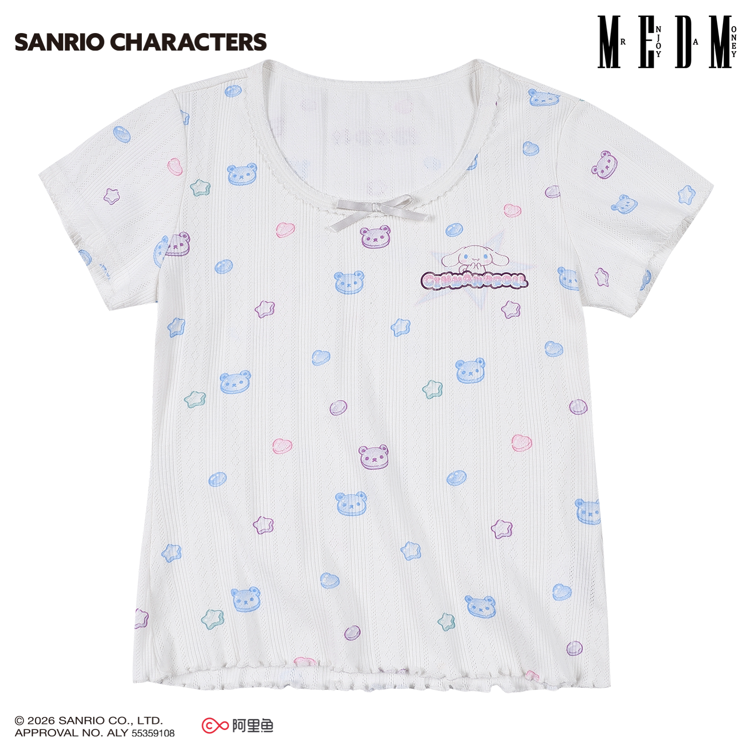 MEDM Candy Printed Knitted Casual Tee