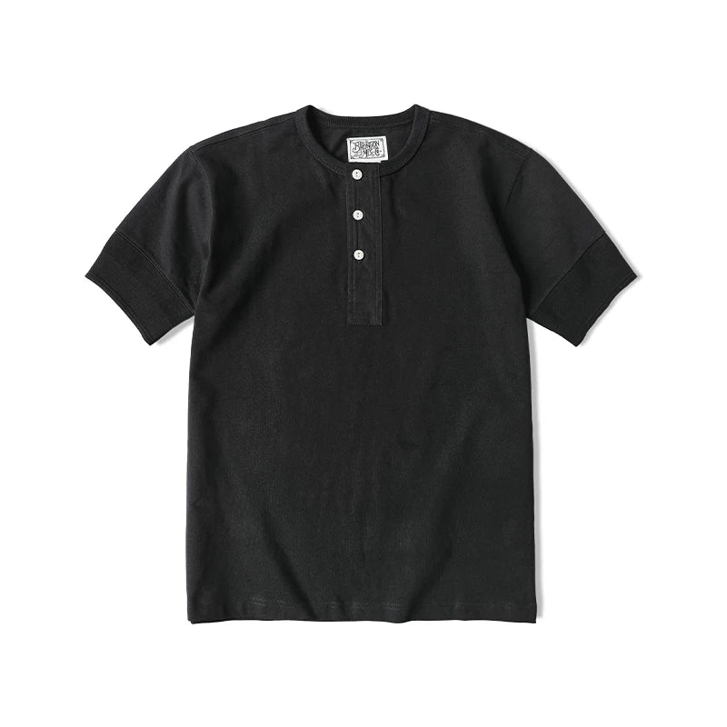 BRONSON Vintage Henry Collar Bottom Casual Tee