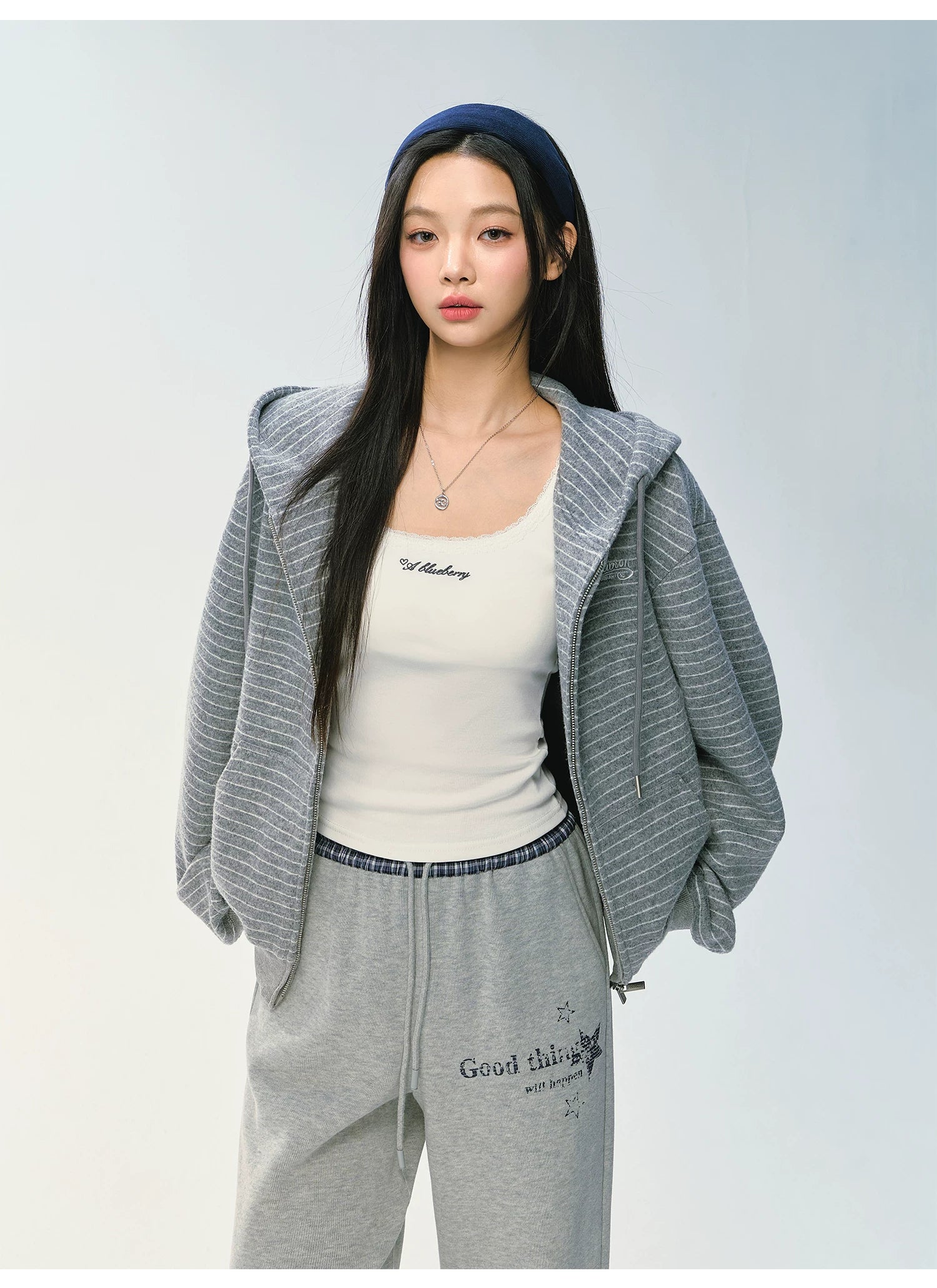 Ablueberry Lazy Wind Loose Straight Sweatpants