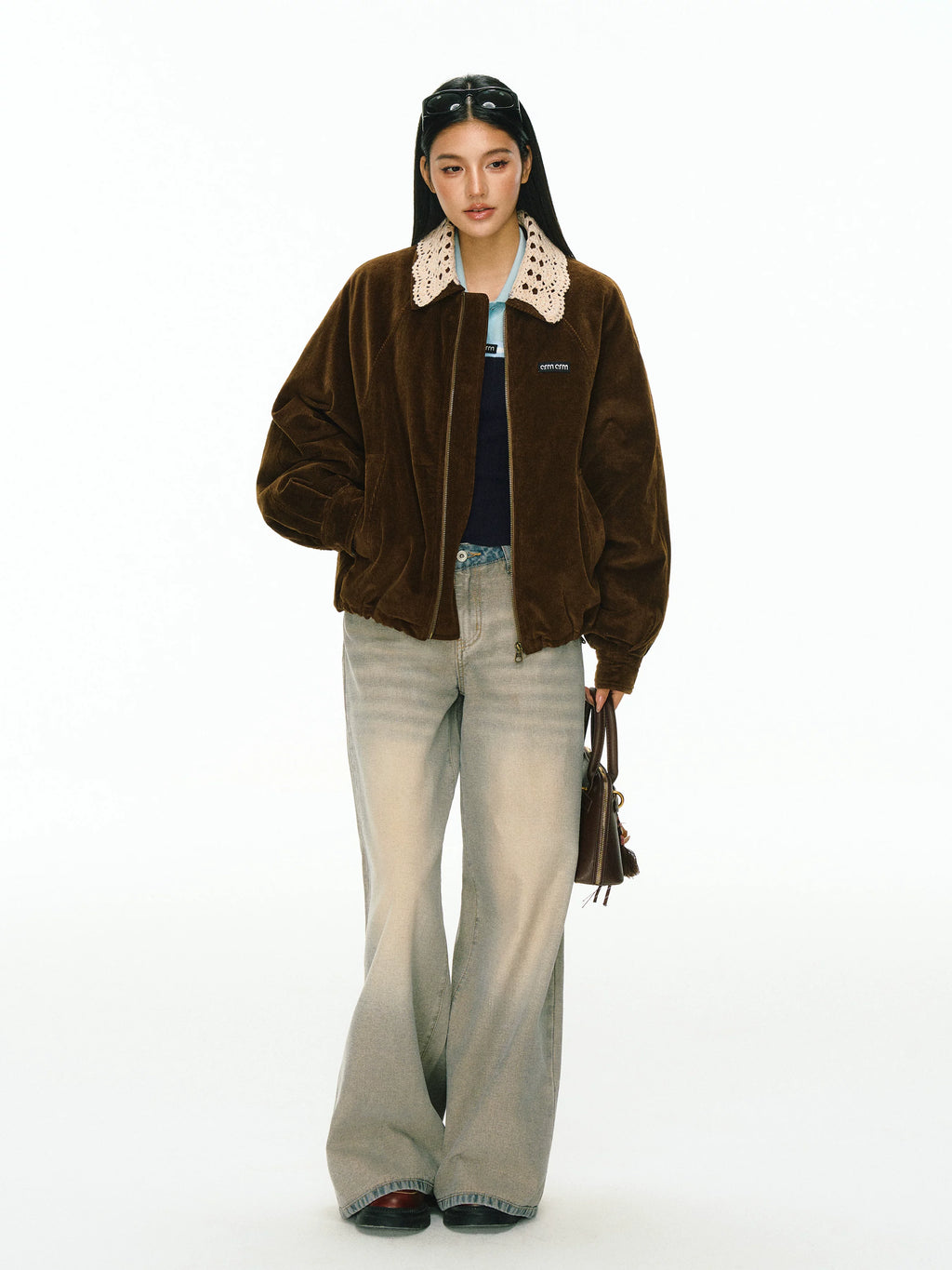 Ariseism Lace Neck Cotton Jacket