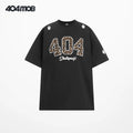 404MOB Leopard Print Horse Hair Embroidery Casual Tee