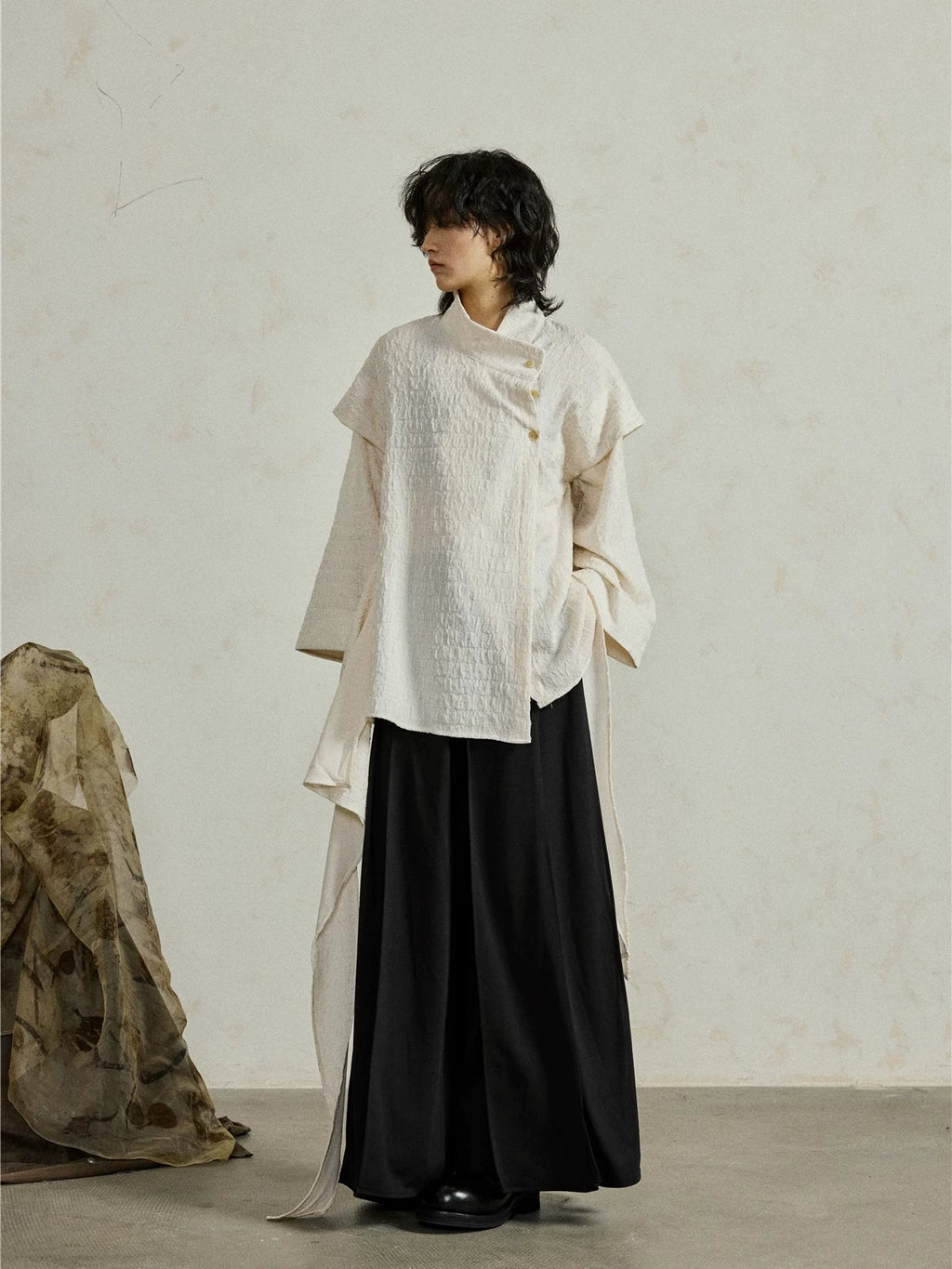 SUNYVONNE Fake Two-piece Long-sleeved Shirt