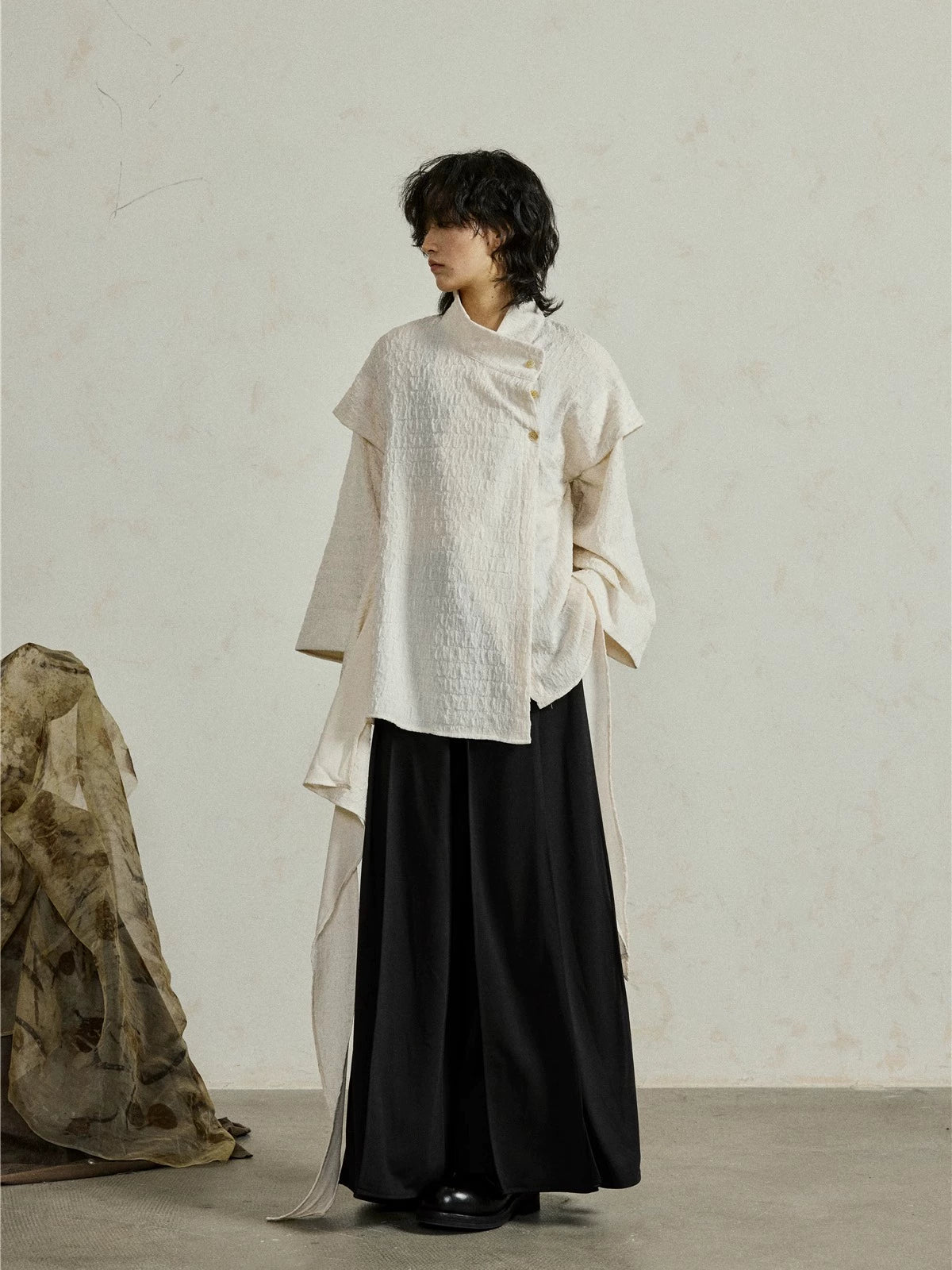 SUNYVONNE Fake Two-piece Long-sleeved Shirt