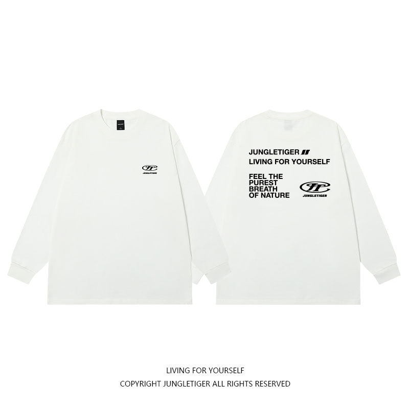 Jungle Tiger American Back Logo Long Sleeve Tee