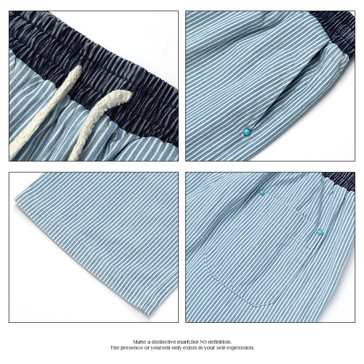 OVDY Retro Personalized Stitching Drawstring Pants