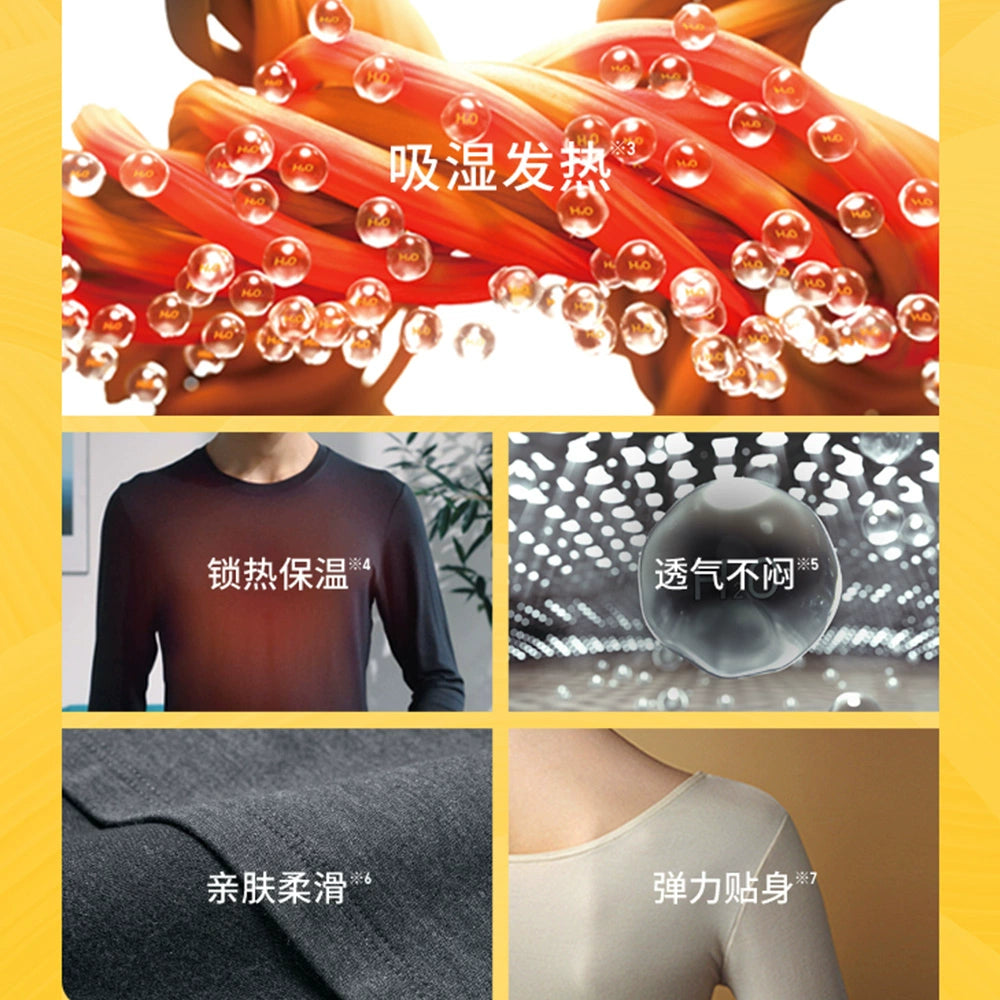 Uniqlo Crew Neck 9-point Sleeve Thermal Clothing