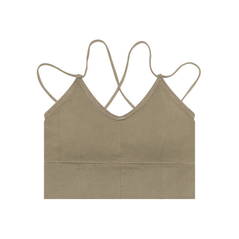 Nariele Yoga Sexy Cross Breast Wrap Tank Top