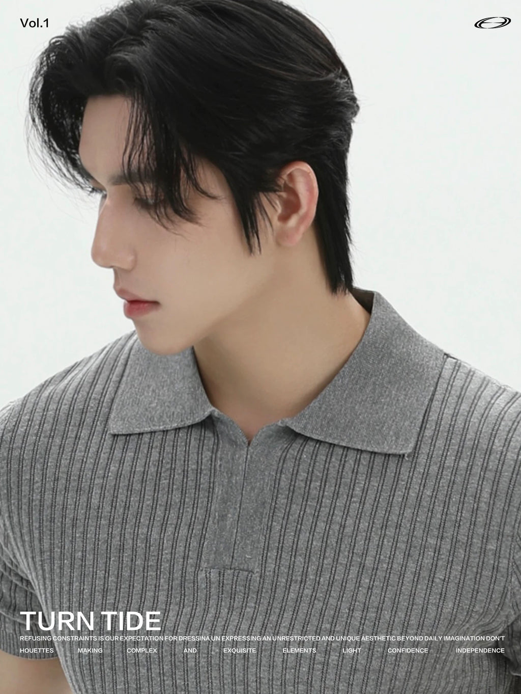 TURNTIDE Knitted Polo Shirt Casual Tee
