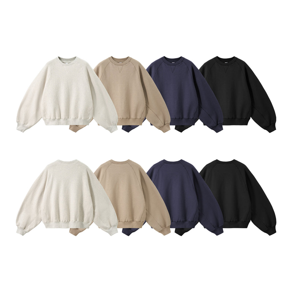 Inflation Lazy Crew Neck Fleece Sweater