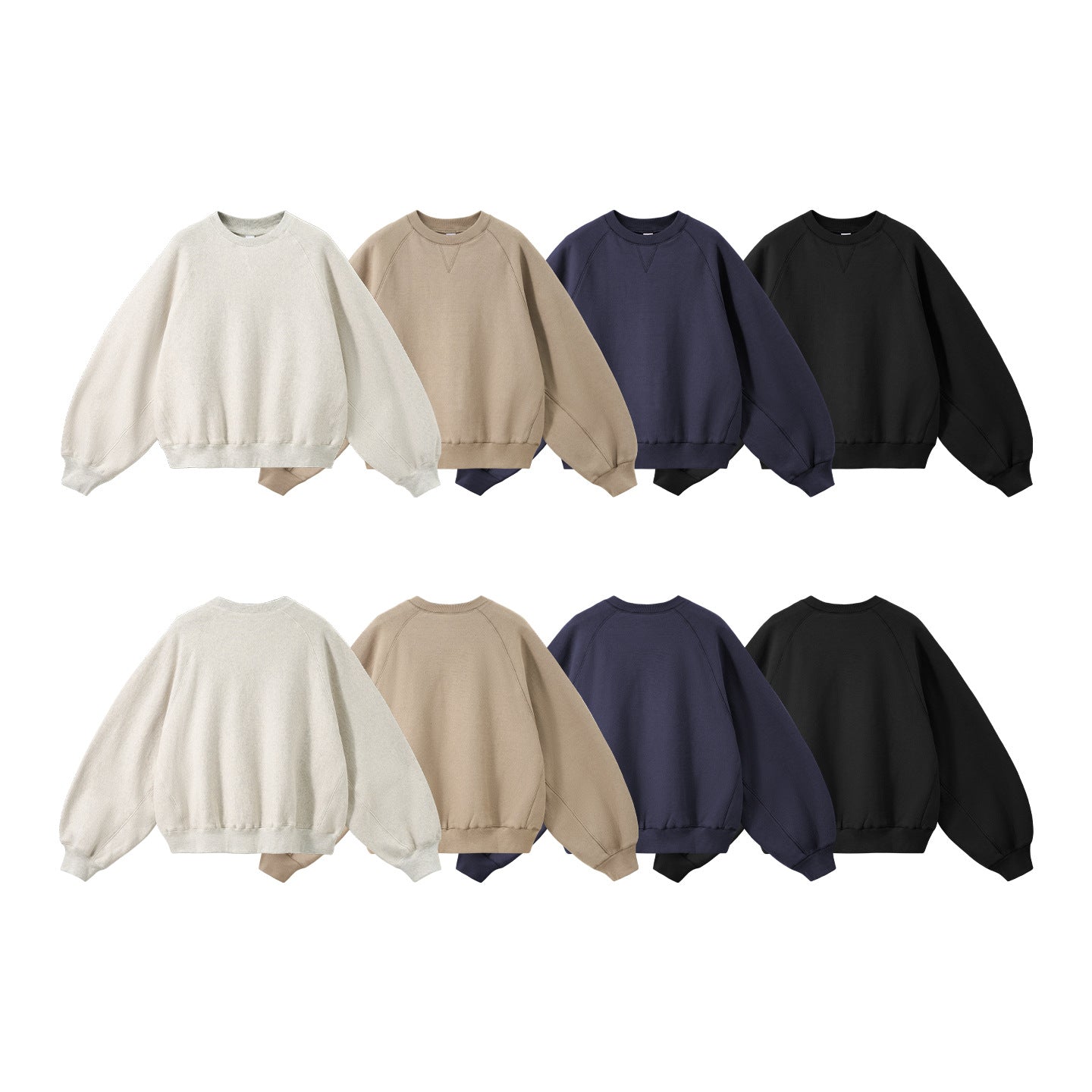 Inflation Lazy Crew Neck Fleece Sweater