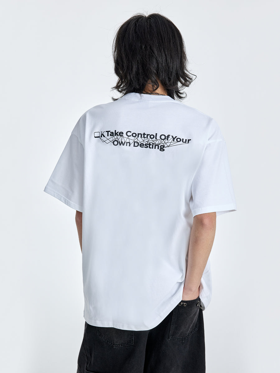 The 76th human NMK heavy 260g ok slogan 100% Cotton Tee