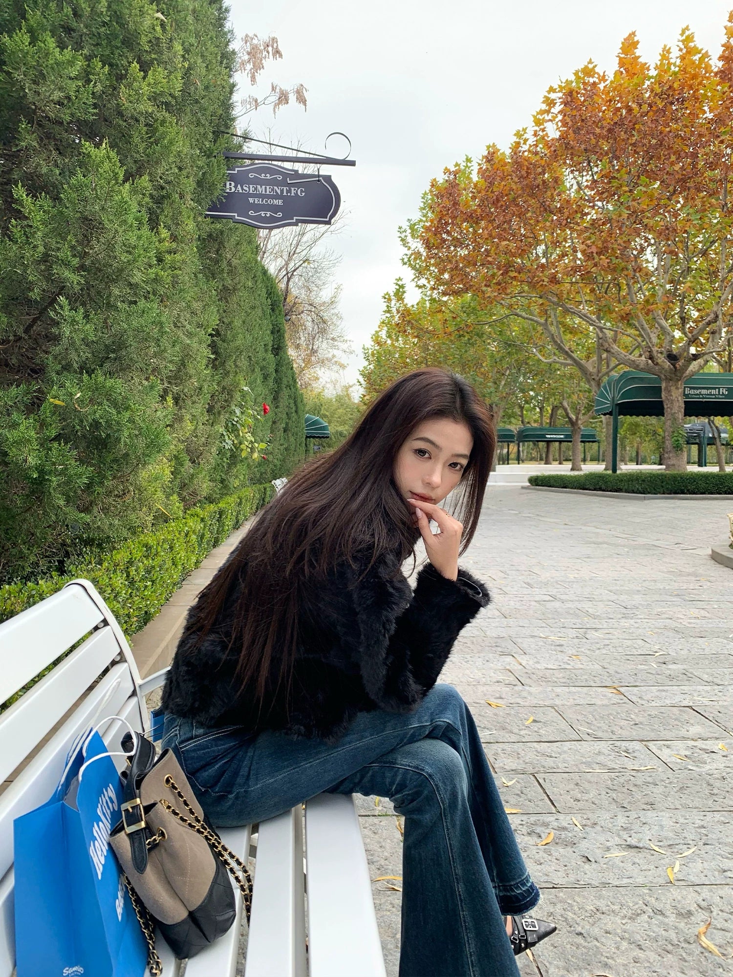 Pusumede Temperament Slightly Pull Edge Jeans