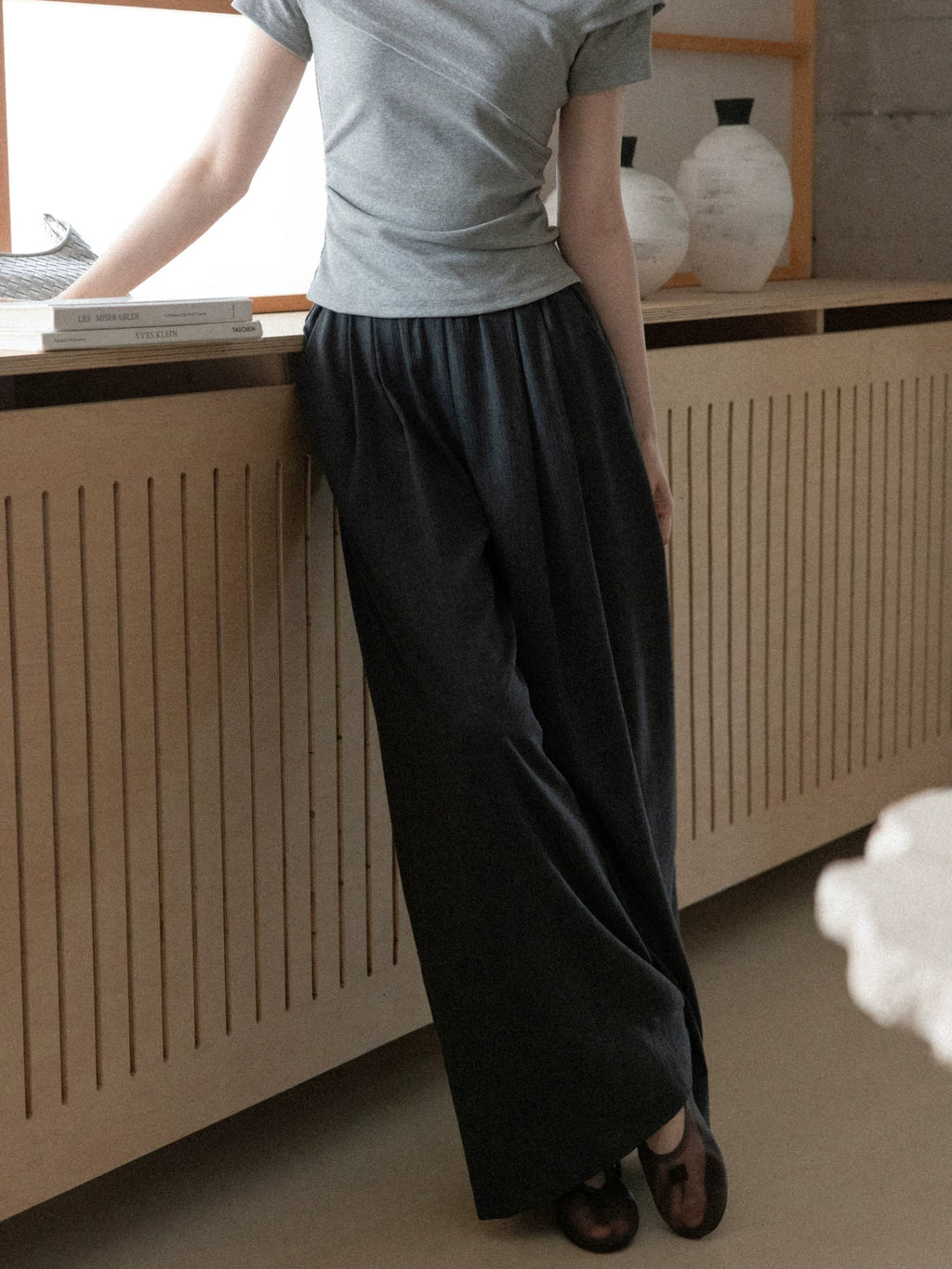 Cantonstory High Waist Straight Versatile Casual Pants