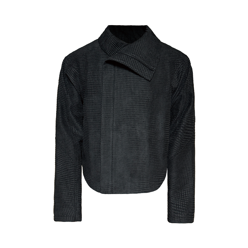 JCAESAR Slanted Zipper Twist Jacket