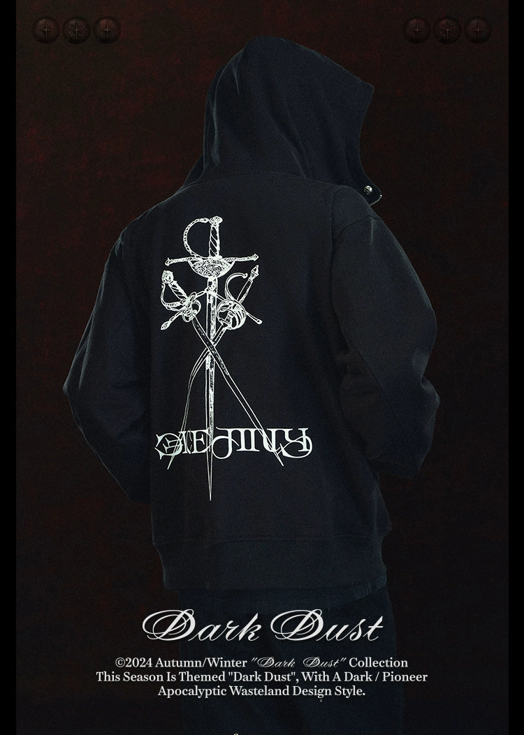 DICETINY Loose Casual Knitted Printed Cardigan Jacket