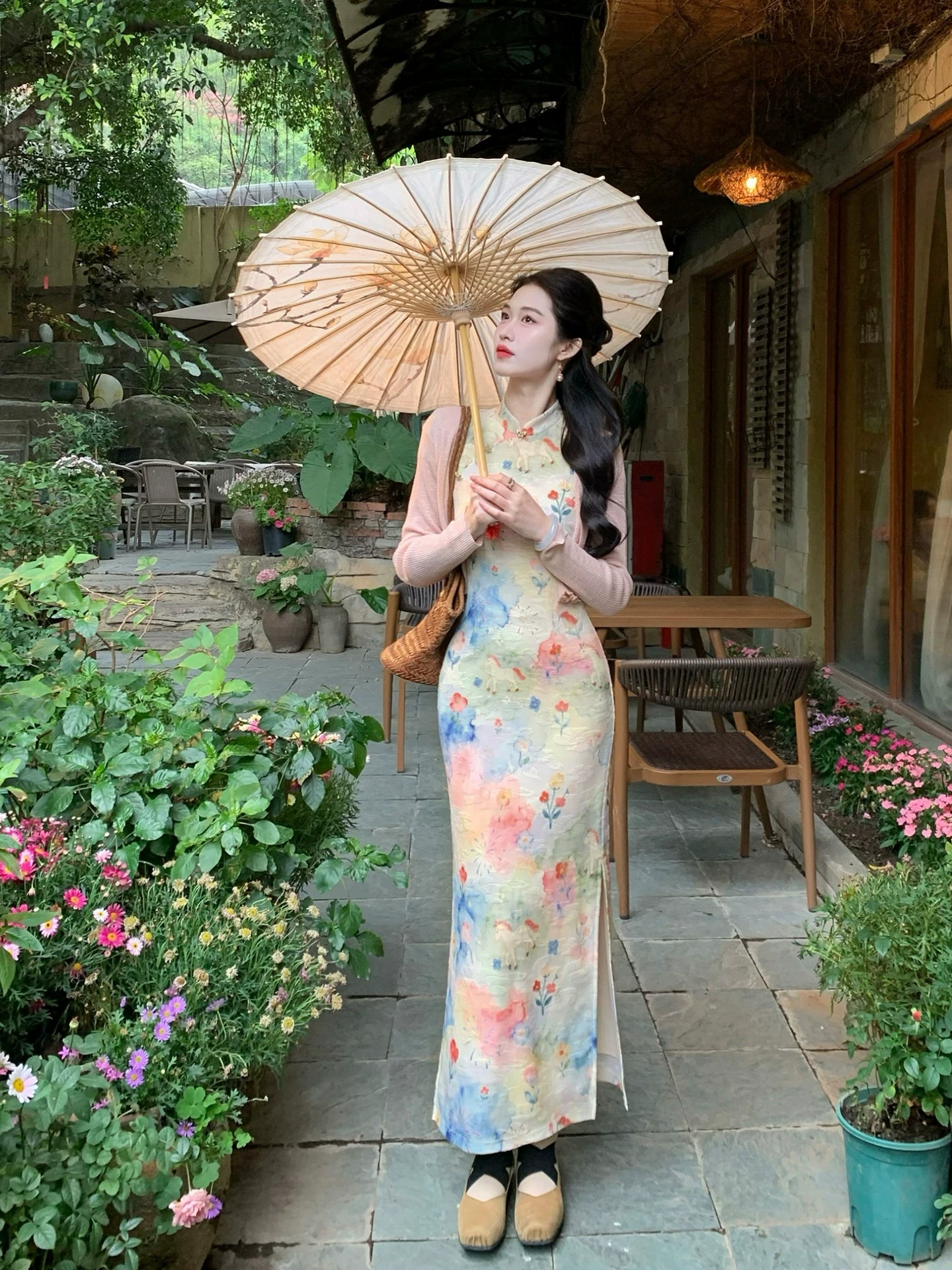 ZIHE Blended Knitted Pinch-waist Dress