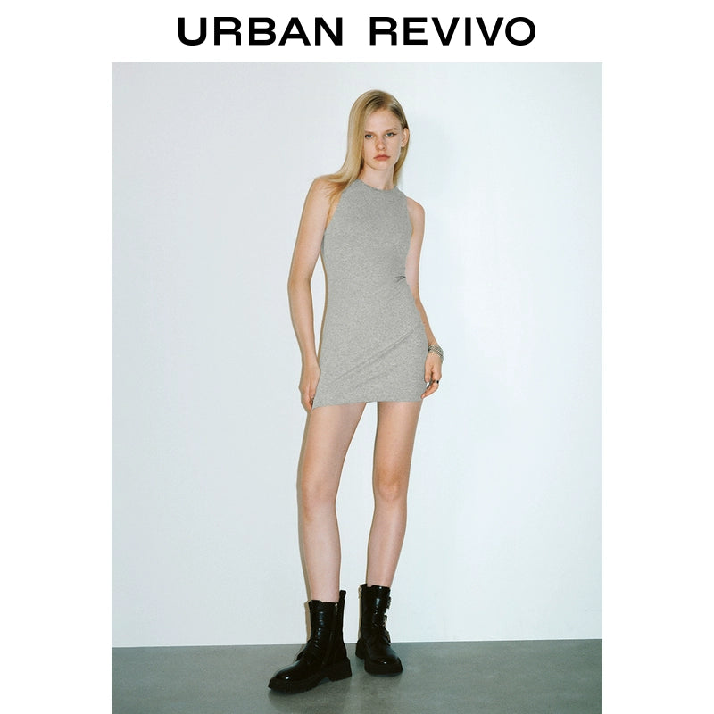 URBAN REVIVO Commuter Slim Skinny Sleeveless Dress