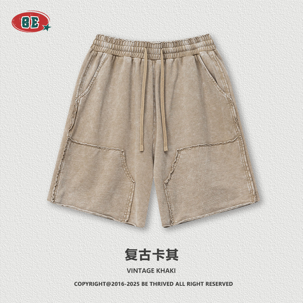 BE Batik Whitening Splicing 100% Cotton Shorts