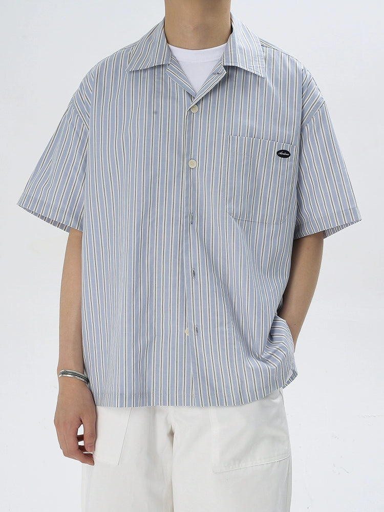 AWT24SS Simple Casual Striped Shirt