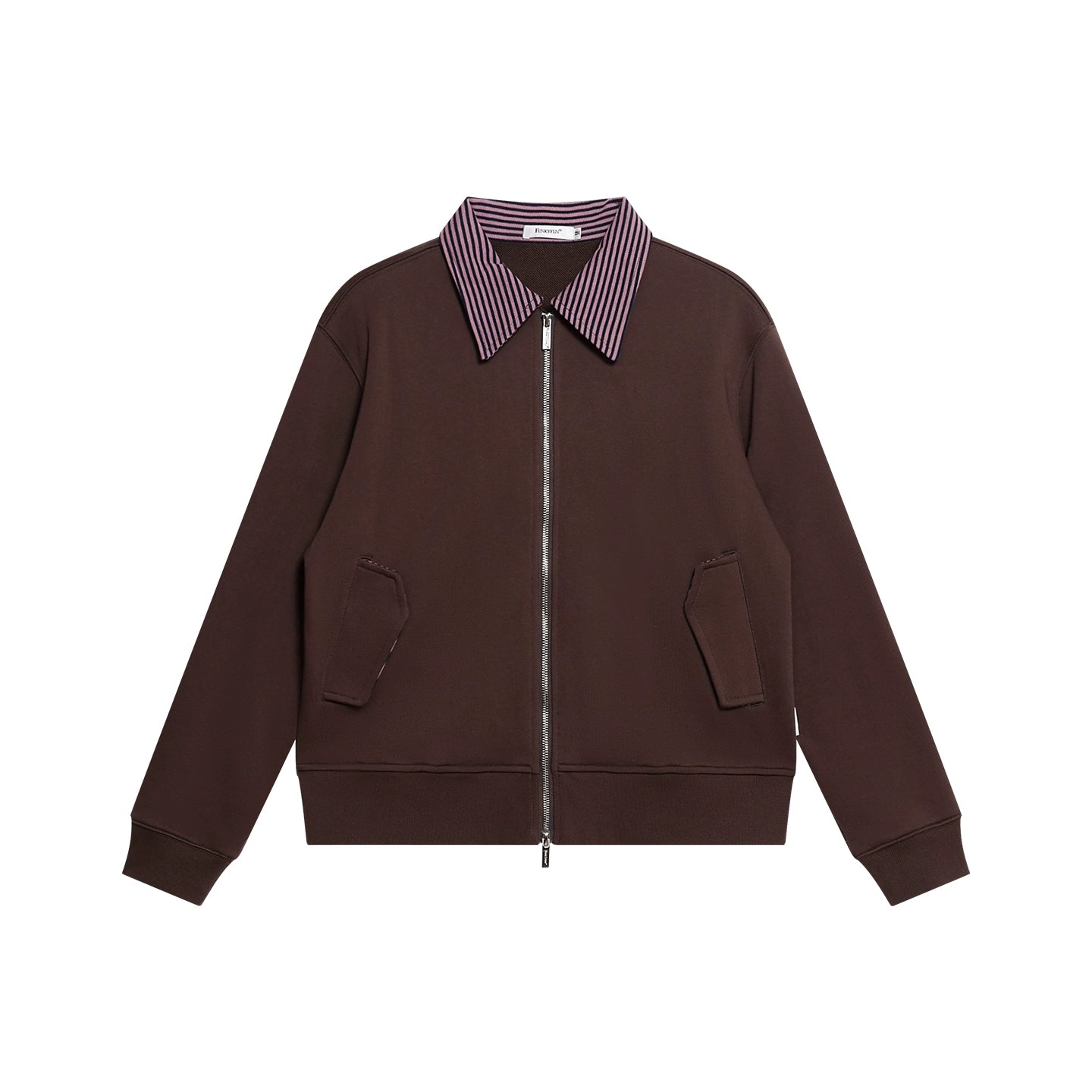 FUNKYFUN Contrasting Striped Spliced Lapel Loose Sweater Jacket