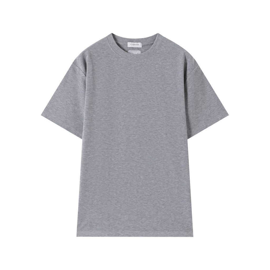 VLABMADE Embroidery Front Shoulder Elastic Tee