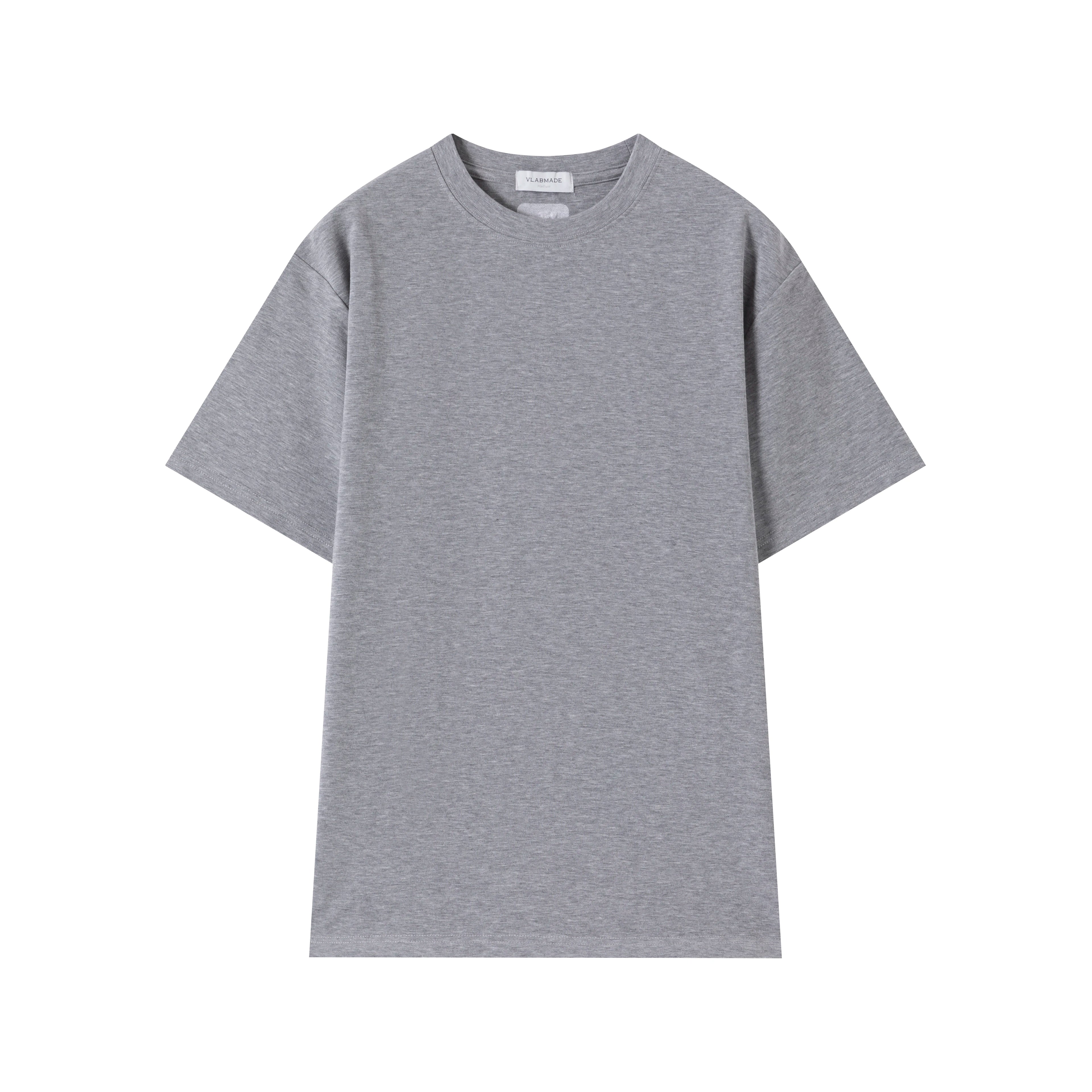 VLABMADE Embroidery Front Shoulder Elastic Tee