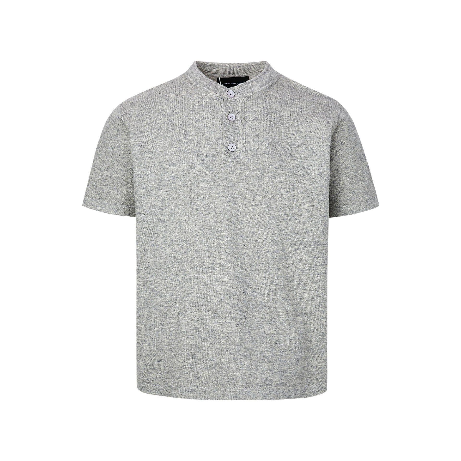 MADEEXTREME Lyocell Tencel Henry Neck Soft Premium Short Sleeve Knitted Tee