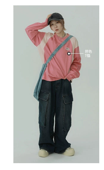 STILLYOU Vintage Tooling Cool Big Pocket Jeans