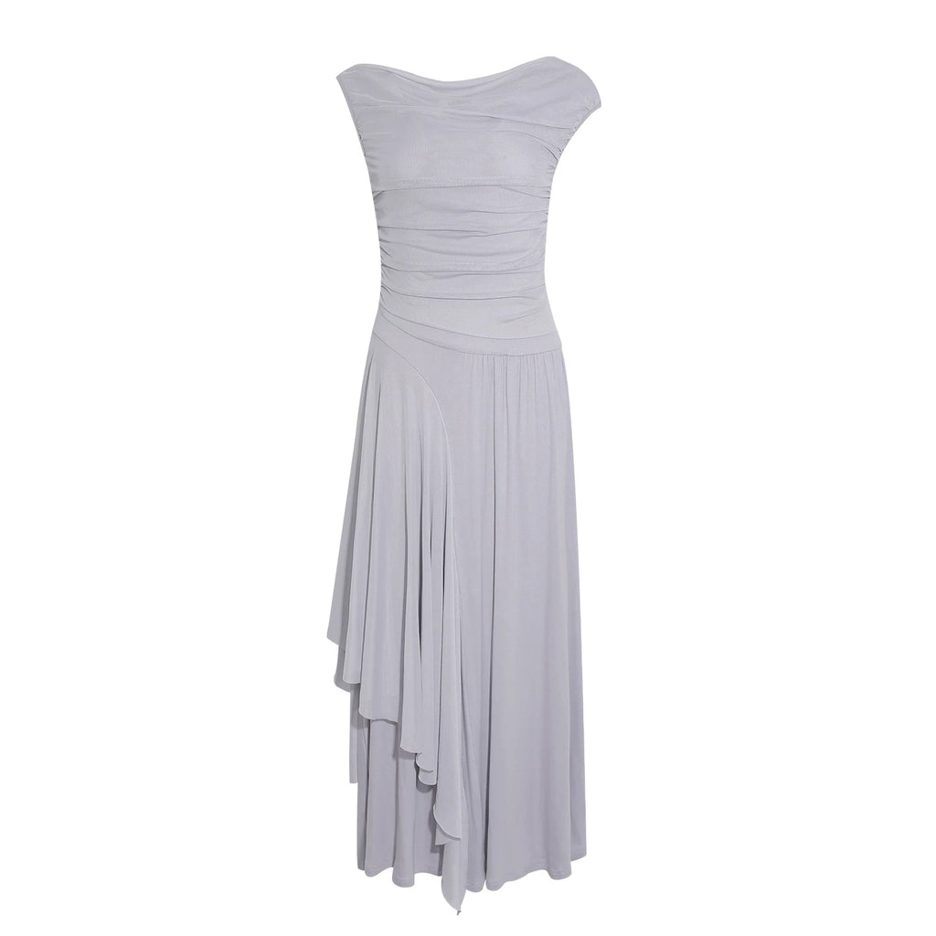 Wildberry Slanted Shoulders and Waist Long Skirt