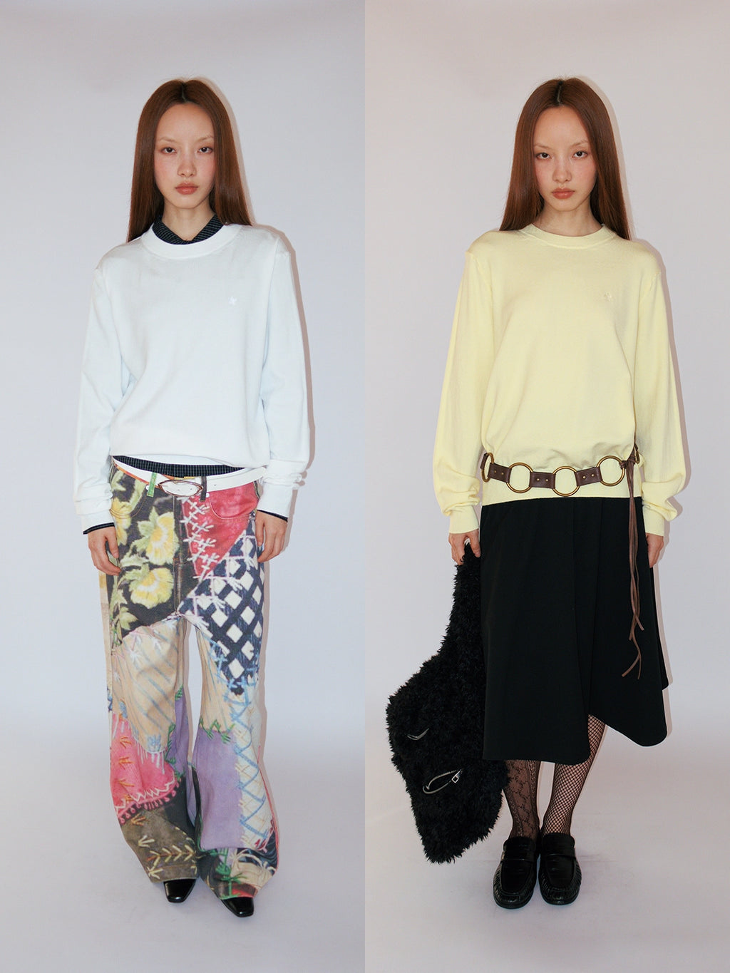 FUNKYFUN Bottomed Long-sleeved Knitted Pullover