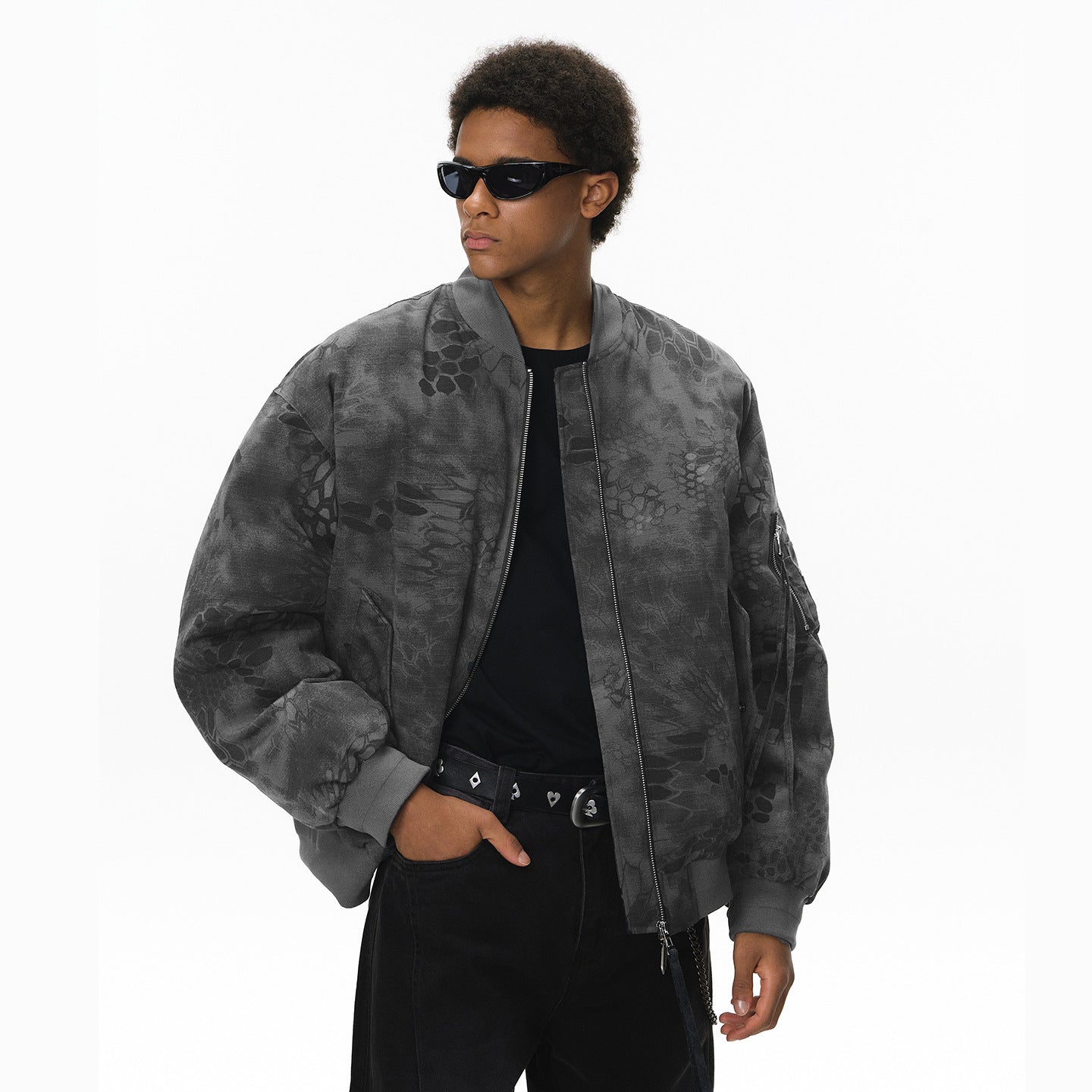 Inflation Camouflage Stand-up Neck Cotton Jacket