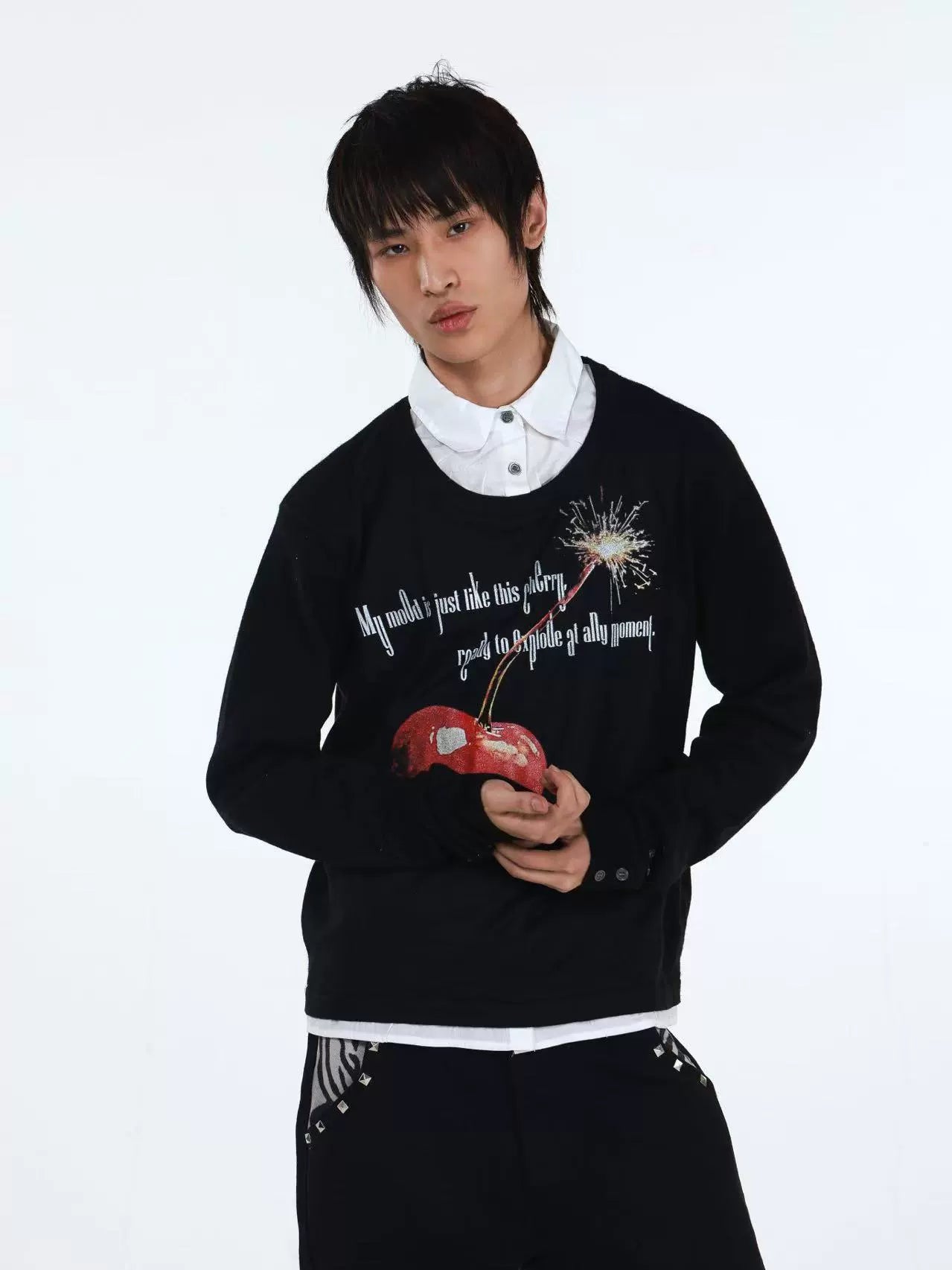 DETW Academy Fake Two Sweater Polo Shirt