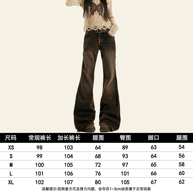 ZRSEE Vintage Wide Leg Pull Jeans