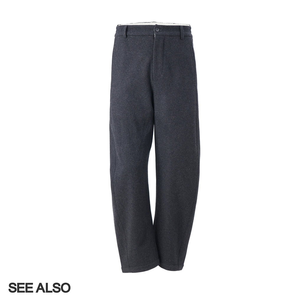 SEE ALSO wool old money scimitar pants 600g thickened Pants